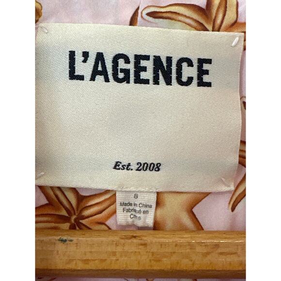 L’Agence Pink Chamberlain Textured Tweed Blazer Jacket Size 8 Elegant - Picture 7 of 16